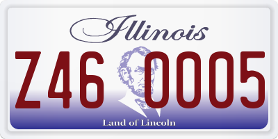 IL license plate Z460005