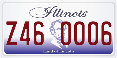 IL license plate Z460006