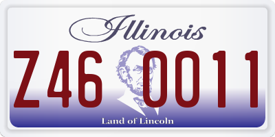IL license plate Z460011