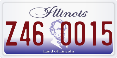 IL license plate Z460015