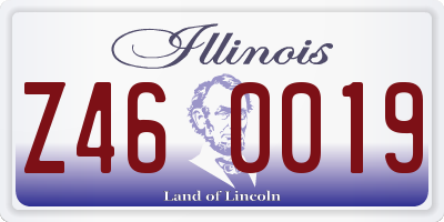 IL license plate Z460019