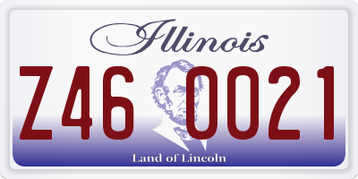 IL license plate Z460021