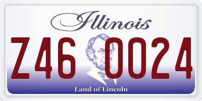 IL license plate Z460024