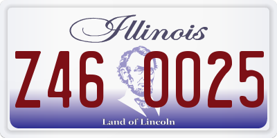 IL license plate Z460025