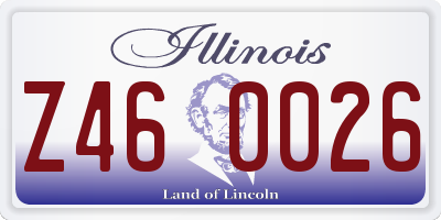 IL license plate Z460026