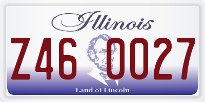 IL license plate Z460027