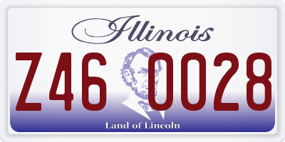 IL license plate Z460028