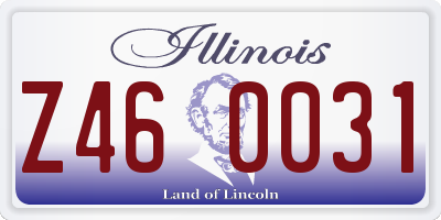 IL license plate Z460031