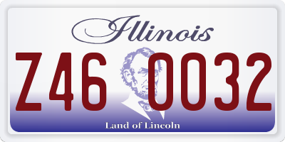 IL license plate Z460032