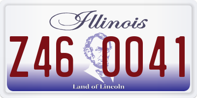 IL license plate Z460041