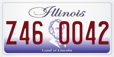 IL license plate Z460042