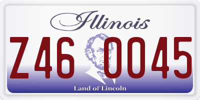 IL license plate Z460045
