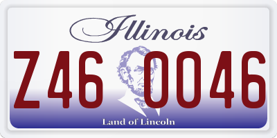IL license plate Z460046
