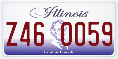 IL license plate Z460059