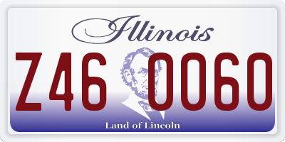 IL license plate Z460060