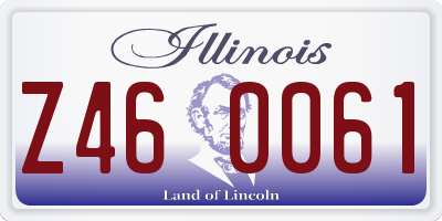 IL license plate Z460061