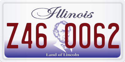 IL license plate Z460062