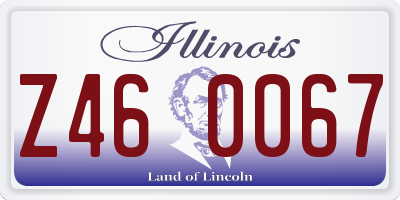 IL license plate Z460067