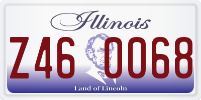 IL license plate Z460068