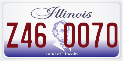 IL license plate Z460070