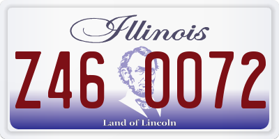 IL license plate Z460072
