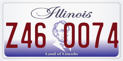 IL license plate Z460074