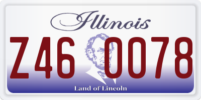 IL license plate Z460078