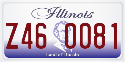 IL license plate Z460081