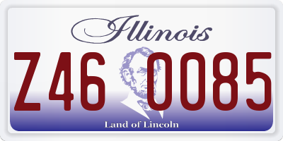 IL license plate Z460085