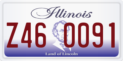 IL license plate Z460091