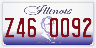 IL license plate Z460092