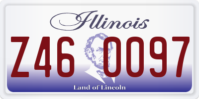 IL license plate Z460097