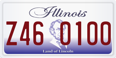 IL license plate Z460100