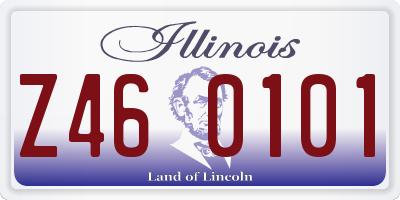 IL license plate Z460101