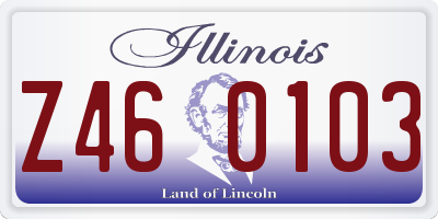 IL license plate Z460103