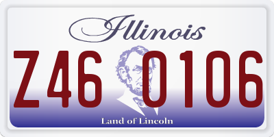 IL license plate Z460106