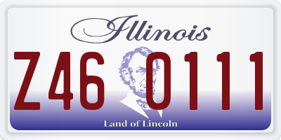 IL license plate Z460111