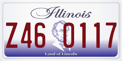 IL license plate Z460117