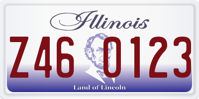 IL license plate Z460123