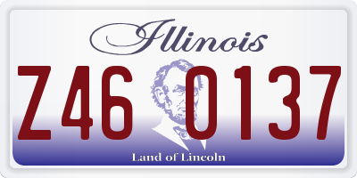 IL license plate Z460137