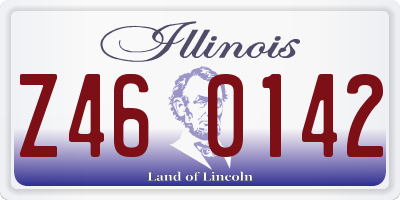 IL license plate Z460142