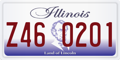 IL license plate Z460201