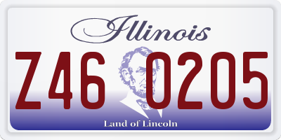 IL license plate Z460205