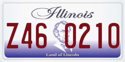 IL license plate Z460210