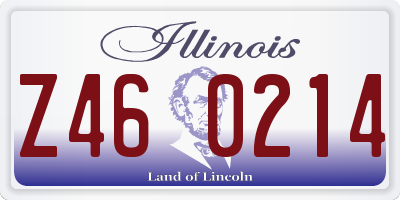 IL license plate Z460214