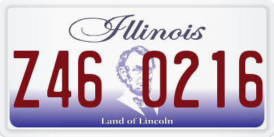 IL license plate Z460216
