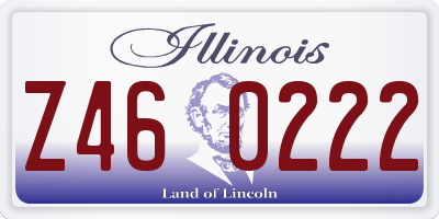 IL license plate Z460222