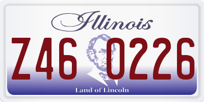 IL license plate Z460226