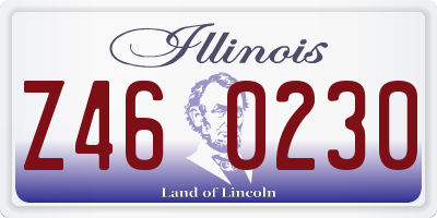 IL license plate Z460230