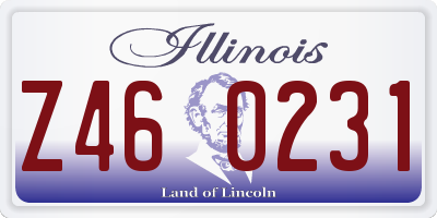 IL license plate Z460231